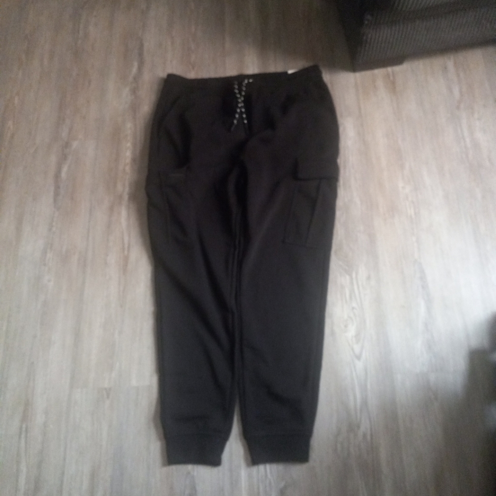 Hype Brand Sweatpants Size XL LARGE Men’s Black Designer Joggers Cuff Cotton...